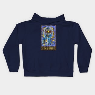 King Of Swords. Magic Gate Tarot Card Design. Kids Hoodie